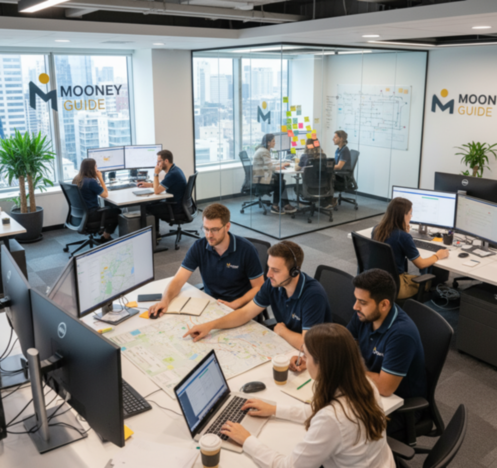 Team di Mooney Guide al lavoro